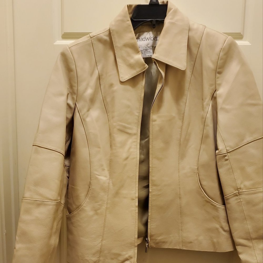 Chadwick's Tan 100% Leather Jacket  Sz: M
